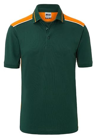 James & Nicholson Herren Workwear Polo Kontrast - Hochwertiges Poloshirt mit zahlreichen Akzenten aus Baumwolle und Polyester