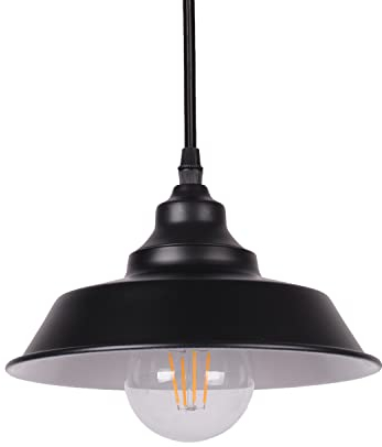 AIRTWESD küchenlampe Hängend Industrial E27 lampenschirm vintage Kronleuchter Deckenleuchte Metallschirm(ohne Glühbirne)
