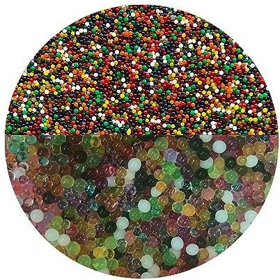 trendfinding 100 g wasserspeicherndes Deko Granulat Bunt, Korngröße 1.5-2 mm, Dekoration für Blumen und Pflanzen, 8 Liter sehr ergiebig, vielseitig einsetzbar
