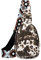 FANDARE Brusttasche Damen Handtaschen Elegant Handy Umhängetasche PU Leder Sling Tasche mit verstellbarem, breitem Riemen Schultertasche Frauen Handytasche zum Umhängen Damentasche Kuhfarbe