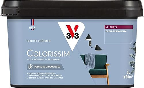 V33 Peinture multi-supports Colorissim® Bleu silencieux Velours 2L