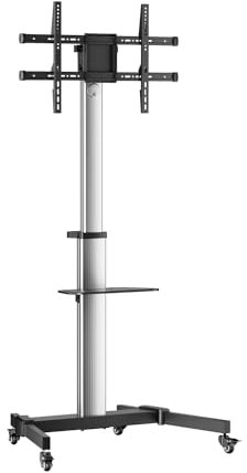 AISENS FT86TRE-197 Soporte de Suelo con Rueda Bandeja Dvd para Monitor/TV Hasta 50Kg 37-86