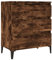 FENLAX Kommode Breite Sideboard Komodenschrank Für Schlafzimmer Flur Wohnzimmer Chest of Drawer Mehrzweckschrank 60x35x70 cm Räuchereiche