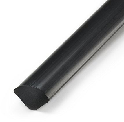 30m DQ-PP PVC VIERTELSTAB | Schwarz | 13mm x 13mm | 12 x 2,5m | Kunstoff Winkelprofil