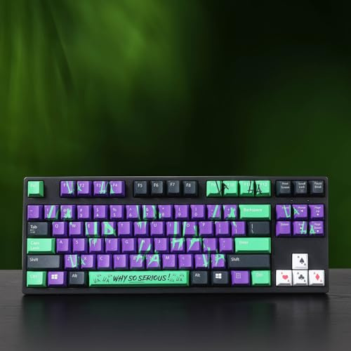 Royal Flush Gaming Joker Graffiti Jeu de touches personnalisées | Profil Cherry | PBT Dye-Sub | 135 touches | Claviers de jeu mécaniques | Accessoires PC