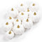 Benjia Décoration de Citrouille Extérieure Automne, Mini Petite Citrouille Artificielle pour la Récolte d'automne Halloween Thanksgiving Décoration de Table à la Maison (12 Pièces, Blanc)