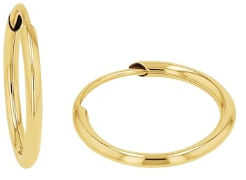 Amor Single Creole Unisex Damen Herren Ohrschmuck, 1,2 cm, Gold, Kommt in Schmuck Geschenk Box, 2021579