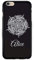 Personalised Initial Phone Case For Apple iPhones, 15, 14,13, 12, 11, Pro Max, Mini, XR, XS, SE White Flower Mandala Phone Case Phone Case with Name, Soft Black Silicone Gel TPU Phone Cover