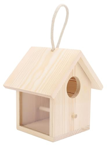 Vogelhaus, Transparentes Acrylfenster, Outdoor-Vogelhaus, Warmes und Bequemes Vogelnest, Vögel Ruhen, Spielen und Schlüpfen, Vogelhaus für Gartenterrasse