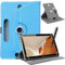 SU 10 inch Tablet Case - Universal Stand Case Folio Cover Magic Leather 360° Rotating Case Fits for ALL 10in Inch & 10.1in Inch Tablets + Stylus Pen (SKY BLUE)