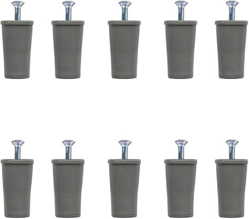 bricoleva.it KIT 10 Tappi d'arresto per Tapparella - Paracolpi per Tapparella Made in Italy - Fermi per Tapparelle e Tende a Rullo - Blocca Tapparelle Antifurto - Compreso di Vite (Grigio - 40mm)