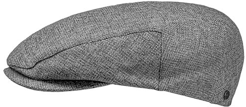 WEROR Flatcap Herren – Schiebermütze Schirmmütze Mütze mit Schirm - Cap mit Baumwollfutter - Sommer/Winter – WEROR-438.1 (57, Grau)