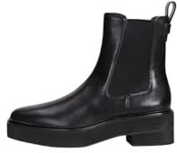 Lauren Ralph Lauren Stivaletti Tronchetti da Donna Marchio, Modello 802945705, Realizzato in Pelle. Nero