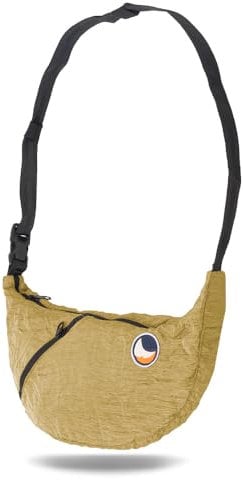 Ticket to the Moon Sling Bag - Gold | Bauchtasche aus Fallschirm-Nylon mit verstellbarem Gurt, Ultraleicht, langlebig, umweltfreundlich Umhängetasche mit 5 Innenfächern | Original seit 1996