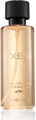 MIX:BAR Vanilla Bourbon Hair + Body Mist Spray for Women + Girls - Vanilla Bean, Sandalwood, Jasmine + Bergamot, Amber Fragrance Notes - Vanilla Bedroom + Hair + Body Oil Spray - Vegan - 5oz