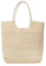 Long Keeper Sac Paille Femme - Grand Sac Fourre Tout Tressé Boho Tote Bag Sac Cabas de Plage en Paille Sacs à Main Bandouliere Ete pour Voyage Date Vacances (Beige)