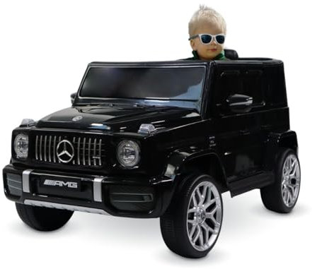 Mobiclinic®, Elektrisches Kinderauto, Mercedes Benz AMG G63, Fernbedienung und Pedal, 12V Batteriebetriebener Geländewagen, MP3, Bluetooth, USB, Lichter und Musik, bis zu 5km/h, +3 Jahren, Terrakid