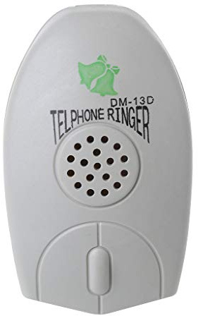 AXTZWKL Telephone Ringer Amplifier Works with Landline Phones, Loud Telephone Ring Speaker for Noisy Environments and Hearing Impaired People, White