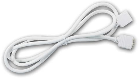 1m RGBW LED Verlängerungskabel 5-Pin, weiß, lösbare Verbindung mit Stecker & Buchse, Verbindungskabel für RGBW LED Streifen