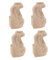 SHINEOFI Lot De 4 Pieds De Meuble en Bois D'Hévéa Pieds De Table Vintage Pieds De Table De Cuisine Pieds De Canapé Décoratifs Pieds De Table À Thé Pieds De Table Sculptés en Rose