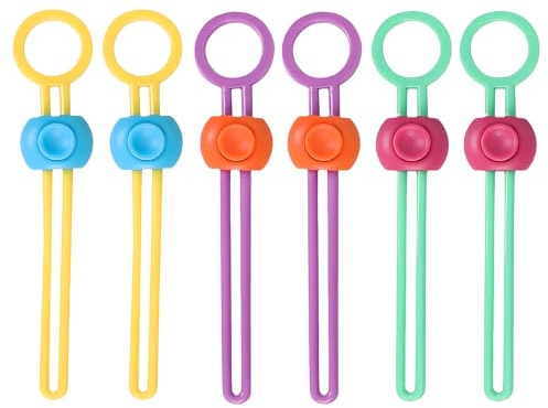 6 Pack Silicone Food Clips for Bags, Reusable and Leakproof Freezer Clips, Durable Food Bag Clips for Kitchen Organization, Airtight Bag Clips for Food Storage, Snacks, Bread, Fruits and More