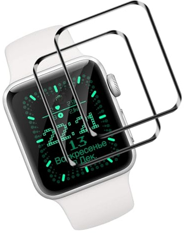 Carantee 2 Stück für Panzerglas für Apple Watch Series 4/5/6/SE 40mm Schutzfolie, Transparent Displayschutzfolie für Apple Watch 40mm, Stoßfeste Sensitive Touch Schutzglas Folie