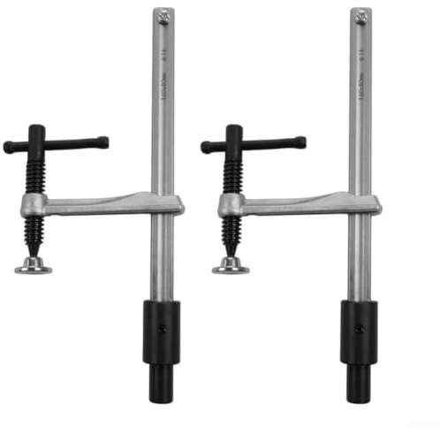 HavenlyCove Quick Acting Hold Down Clamp 2-Pack, 16mm Dog Holes, 160mm | quick acting hold down clamp, 2 pack, for 16mm bench dog holes, 160mm clamping capacity, metal, woodworking welding workbench