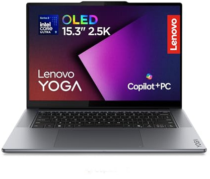Lenovo Yoga Pro 7 Aura Edition Laptop | 15.3 WQXGA OLED Touch Display | Intel Core Ultra 9 386H | 32GB RAM | 1TB SSD | NVIDIA GeForce RTX 5060 | Windows 11 | QWERTZ | Grau | 3 Monate Premium Care
