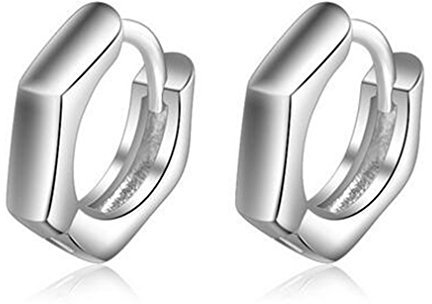 BROWOL Unisex Ohrschmuck Elegant Ohrringe Glatte Poliert Ohrringe Hypoallergen Creolen Klein 925 Sterling Silber Geschenk für Damen mädchen Kinder Herren