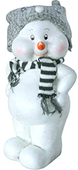 X-MAS ART COLLECTION Glitzer Figur Schneemann stehend mit Mütze & Schal Imposant