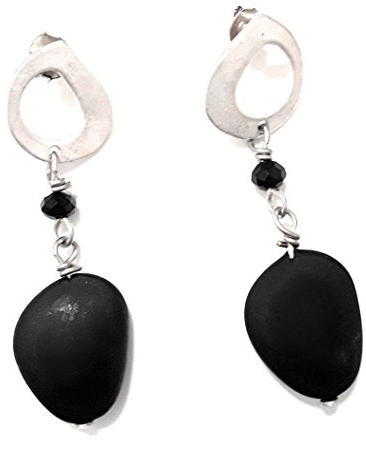 Antike Ohrringe aus Metall und Glas, Kollektion Royal