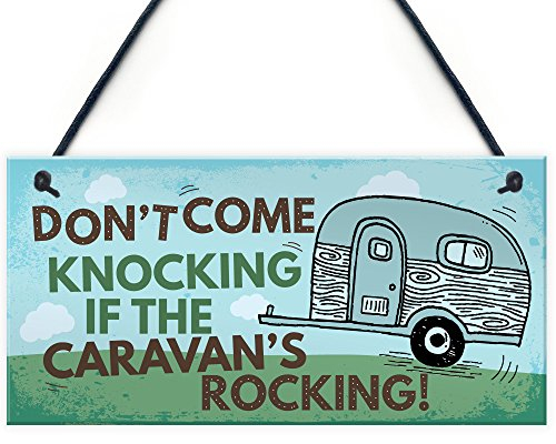 Caravan Schaukelstuhl Funny Neuheit mit Plaque Campervan Motorhome Ruhestand Familie, für Freundschaft, Geschenk