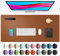 Leather Desk Protector, Mouse Pad, Non-Slip PU Leather Blotter, Waterproof Writing Pad for Office and Home (60cm x 35cm, Brown)