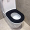 XINDUO Washable Cloth Toilet Seat Cover Pads,Universal thick plush toilet seat-black,Soft Plush Toilet Lid