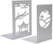 Bücherenden Anti-Rutsch-Hochleistungs-Bücherendenhalter für Regale Metall Buchstütze Dekorativer Bücherstopper für Büro und Schule(#3)