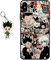 Hülle für iPhone XR Anime Handyhülle [Mit Schlüsselbund] Cartoons Silikon Sanft Bumper Case Hülle für iPhone XR