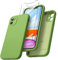 ORNARTO kompatibel mit iPhone 11 Hülle, mit 2 x Schutzfolie flüssigem Silikon Gel Rubber Case [Eckige Kante] [Rundumschutz] stoßfeste Handyhülle für iPhone 11 Gras-Grün