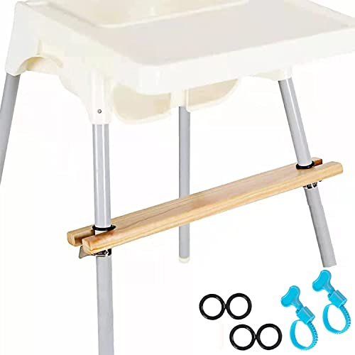 Repose-pieds réglable antidérapant en pin naturel en bois pour chaise haute pour bébés