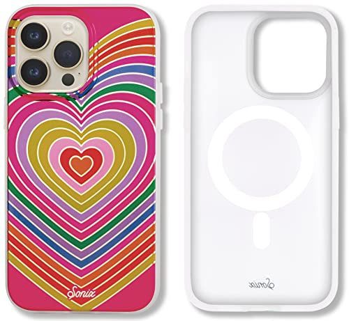 Sonix Case for iPhone 14 Pro | Compatible with MagSafe | 10ft Drop Tested | Rainbow Hearts