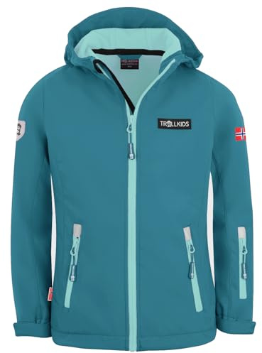 Trollkids Girls Oslofjord Jacket 176, Teal/Aqua
