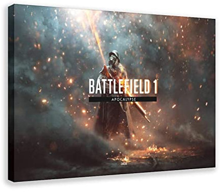 Battlefield 1 Spiel 5 Leinwand-Poster, Wandkunst, Dekoration, Bild, Gemälde für Wohnzimmer, Schlafzimmer, Dekorationsrahmen: 40 x 60 cm