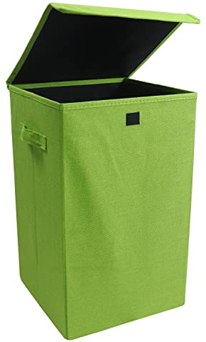 VCM Aufbewahrungsbox 30x30x50 cm 1 Fach Stoffbox mit Deckel | Faltbare Aufbewahrung für Wäsche und Textilien - Bad- oder Ankleidebereich - für Singles und Paare - Serie Dreso