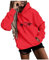 Sweat A Capuche Femme Manches Longues Imprimée Cordon Top Extérieur Travail Tshirt Marque Pas Cher Hauts Casual Doux Blouse Printemps Automne Chemise Noel Femme Rouge XXL