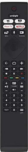 VINABTY 398GM10BEPHN0020SY Télécommande Vocale Remplacée Convient pour Philips 4K OLED TV 65OLED805/12 65OLED855/12 65OLED935/12 65PUS8545 70PUS8545 70PUT8215 55OLED805/12 55OLED865/12 55PUS9435/12