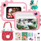 CHAKEYAKE Macchina Fotografica Bambini,2.4 Pollici Fotocamera Istantanea Bambini con Scheda 32 GB,1080P HD Fotocamera Digitale Bambina Videocamera,Set regalo natale,Regalo per Bambini 3-10 Anni(Rosa)