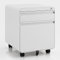 Dripex Metall Rollcontainer Stahl Rollcontainer mit 2 Schubladen und Hängeregistratur Abschließbarer Büroschrank Bürocontainer 5 Räder Aktenschrank 40 x 45 x 50 cm