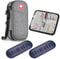 MEDMAX Insulin Kühltasche mit 2 Kühlakkus - Tragbare Diabetikertasche Wasserabweisend Isolierte Medikament Tasche Organizer Kühler Tasche für Insulin Pen und andere Diabetiker Zubehör (Grau)