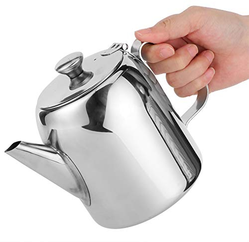 Théière En Acier Inoxydable, Theière inox avec infuseur, cruche d'eau froide inox, bouilloire Pour Cuisine à Domicile, L'hôtel Et le Restaurant Théière