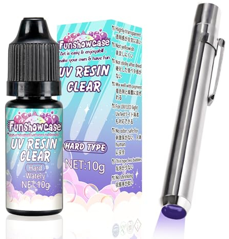UV Harz Taschenlampe Set hart transparent 10g Kompakt Kit für Schmuckherstellung