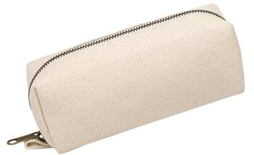 YONBEN Federmäppchen, strapazierfähiges Baumwoll-Leinen-Etui für Stifte, stilvoll und weich (Beige)